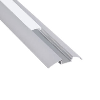 Curved Aluminum Profile 52x8mm milky cover