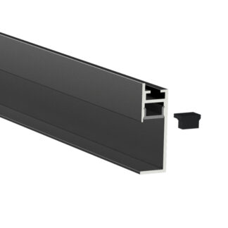 Black Baseboard with LED 80x11mm